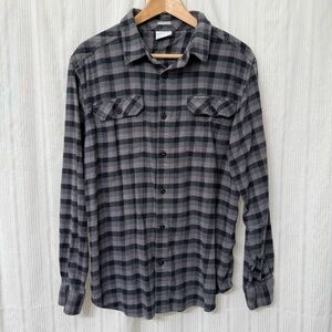 Columbia Grey Plaid Men’s Button Up Flannel